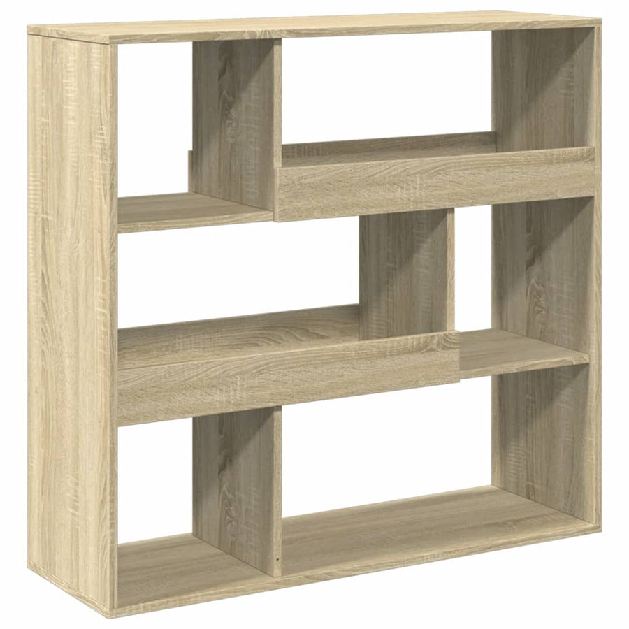 Boekenkast 100x33x94,5 cm bewerkt hout sonoma eikenkleurig