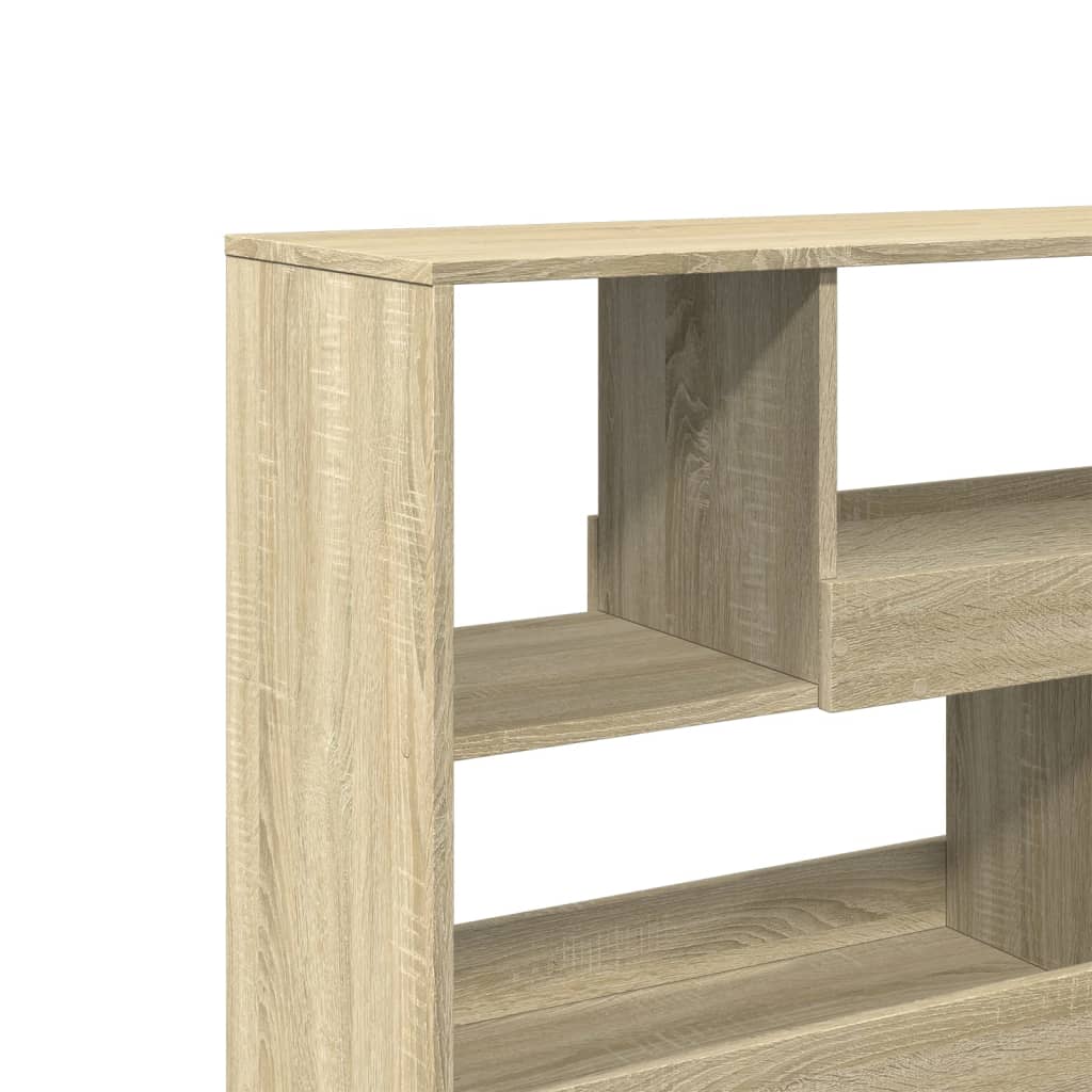 Boekenkast 100x33x94,5 cm bewerkt hout sonoma eikenkleurig