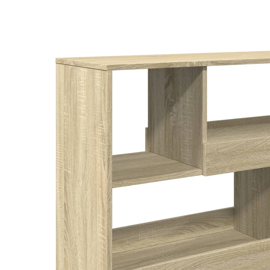Boekenkast 100x33x94,5 cm bewerkt hout sonoma eikenkleurig