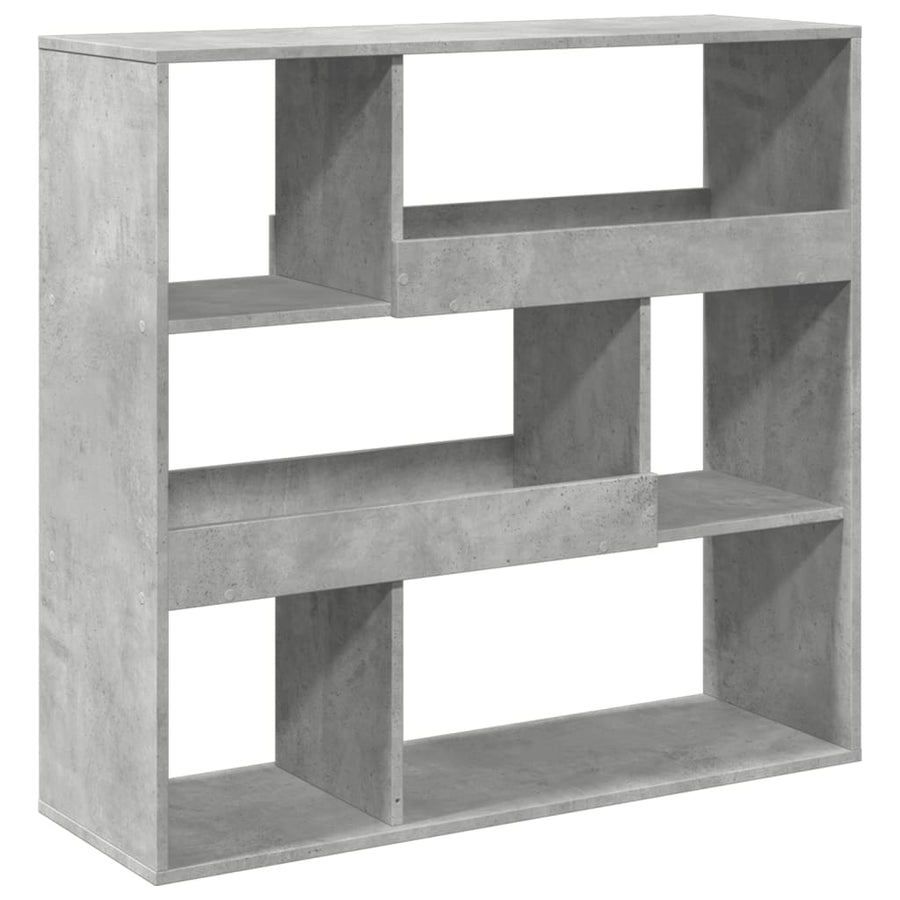 Boekenkast 100x33x94,5 cm bewerkt hout betongrijs