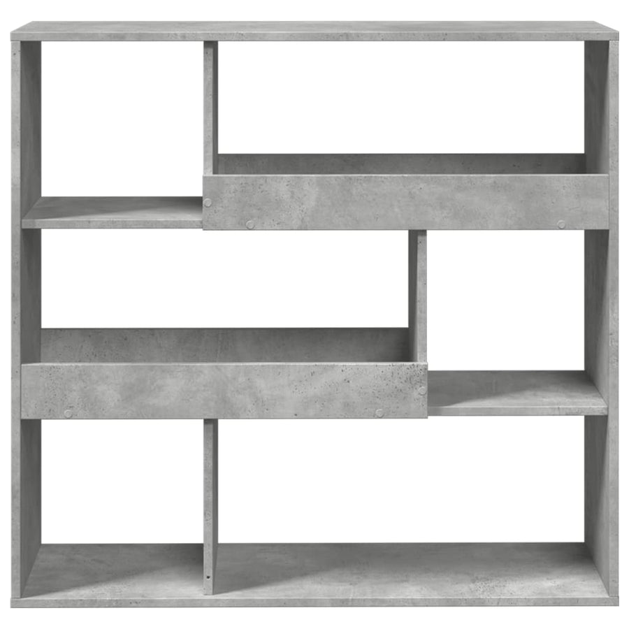 Boekenkast 100x33x94,5 cm bewerkt hout betongrijs