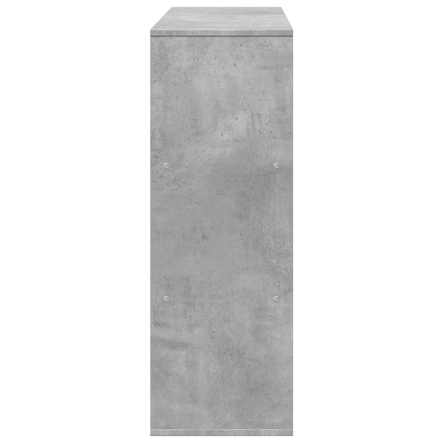 Boekenkast 100x33x94,5 cm bewerkt hout betongrijs