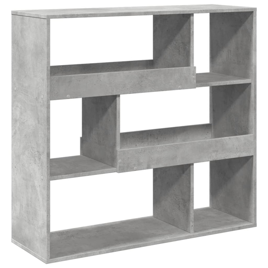 Boekenkast 100x33x94,5 cm bewerkt hout betongrijs
