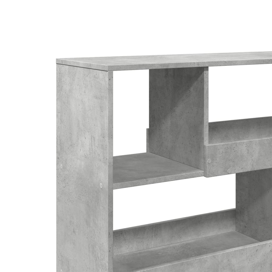 Boekenkast 100x33x94,5 cm bewerkt hout betongrijs