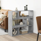 Kamerscherm 100x33x94,5 cm bewerkt hout betongrijs