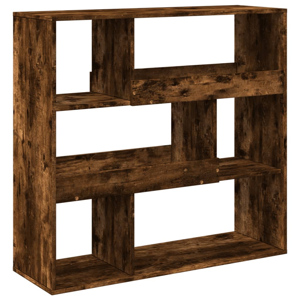 Boekenkast 100x33x94,5 cm bewerkt hout gerookt eikenkleurig