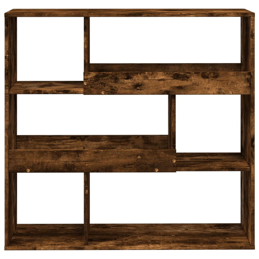 Boekenkast 100x33x94,5 cm bewerkt hout gerookt eikenkleurig