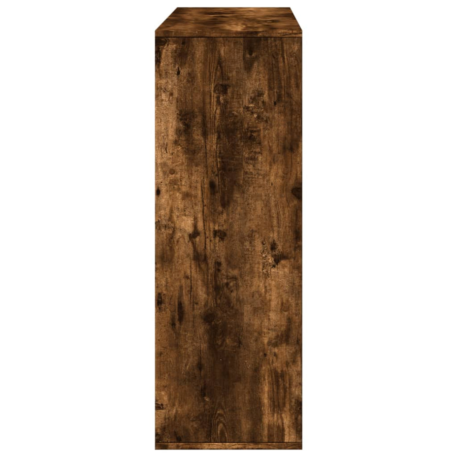 Boekenkast 100x33x94,5 cm bewerkt hout gerookt eikenkleurig