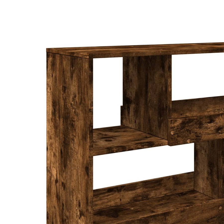 Boekenkast 100x33x94,5 cm bewerkt hout gerookt eikenkleurig