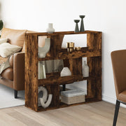Kamerscherm 100x33x94,5 cm bewerkt hout gerookt eiken