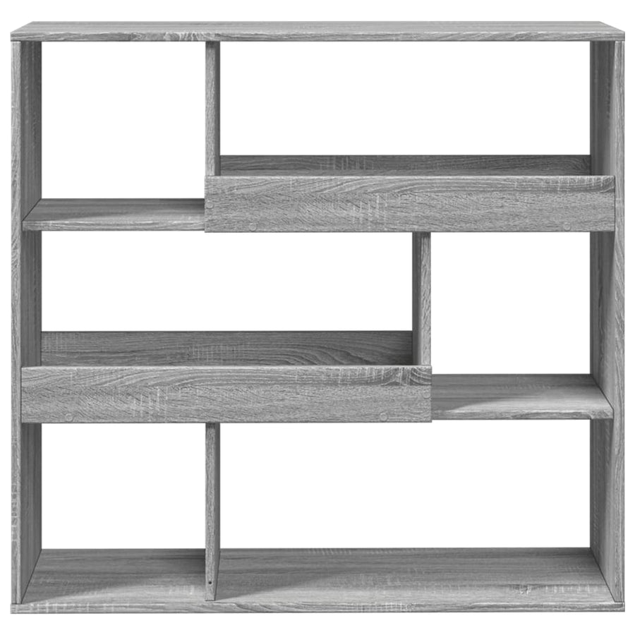 Boekenkast 100x33x94,5 cm bewerkt hout grijs sonoma eikenkleur