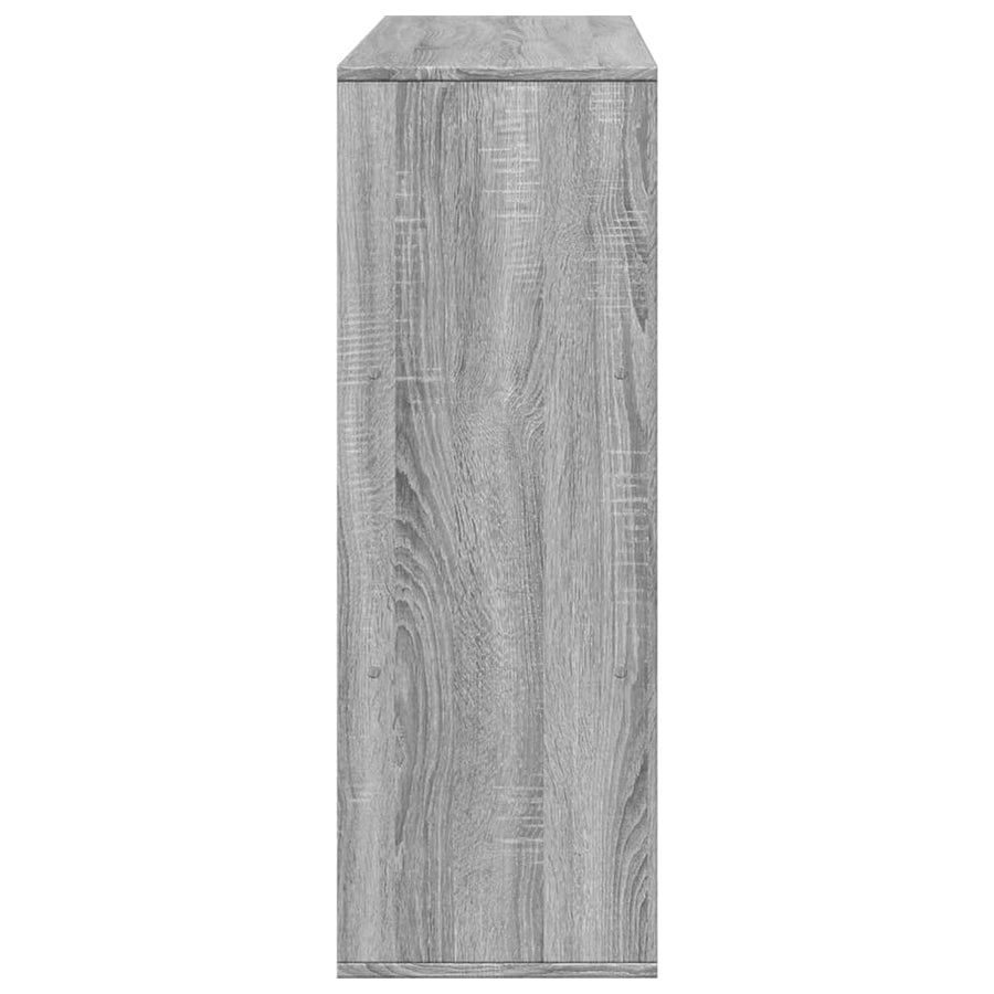 Boekenkast 100x33x94,5 cm bewerkt hout grijs sonoma eikenkleur