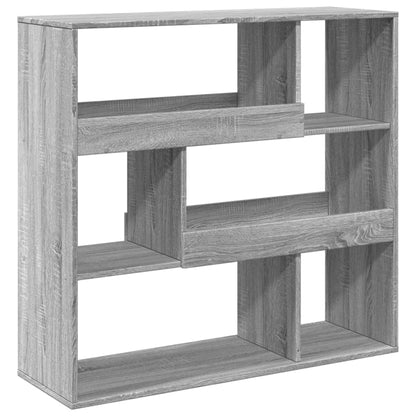 Boekenkast 100x33x94,5 cm bewerkt hout grijs sonoma eikenkleur