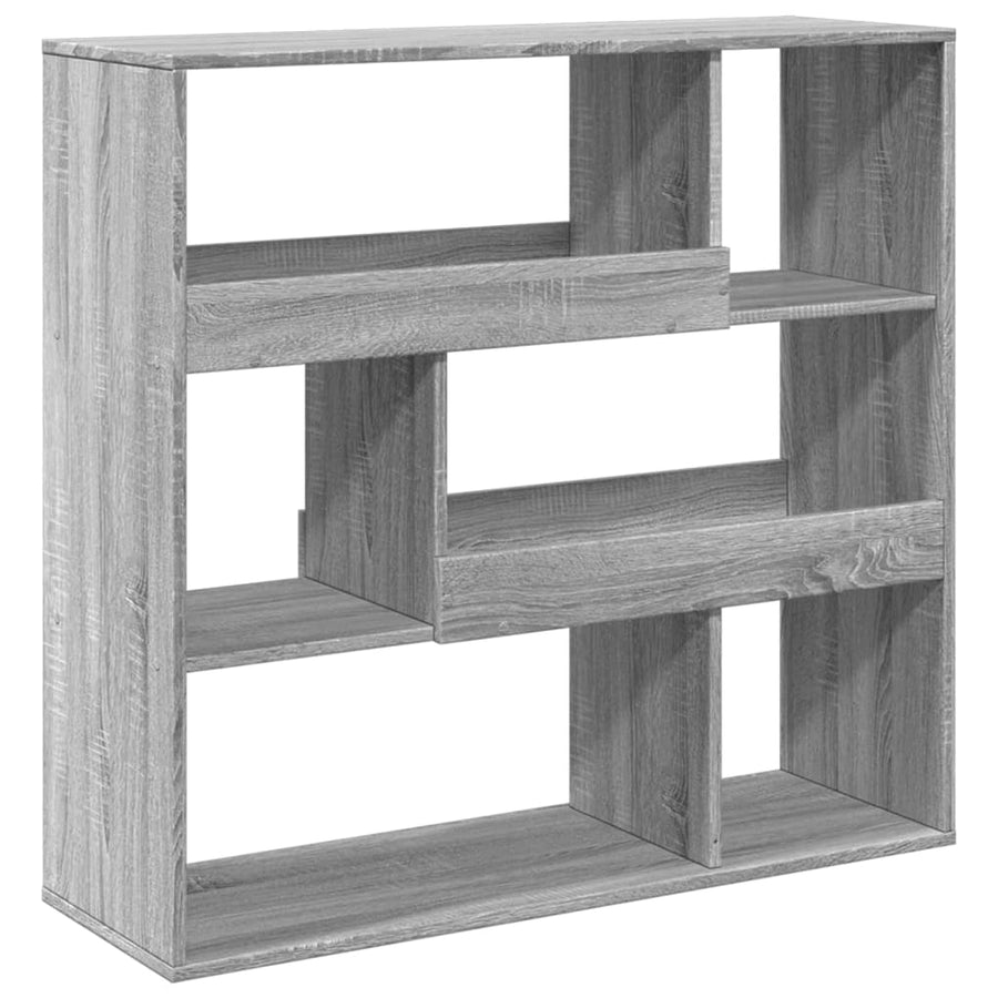 Boekenkast 100x33x94,5 cm bewerkt hout grijs sonoma eikenkleur