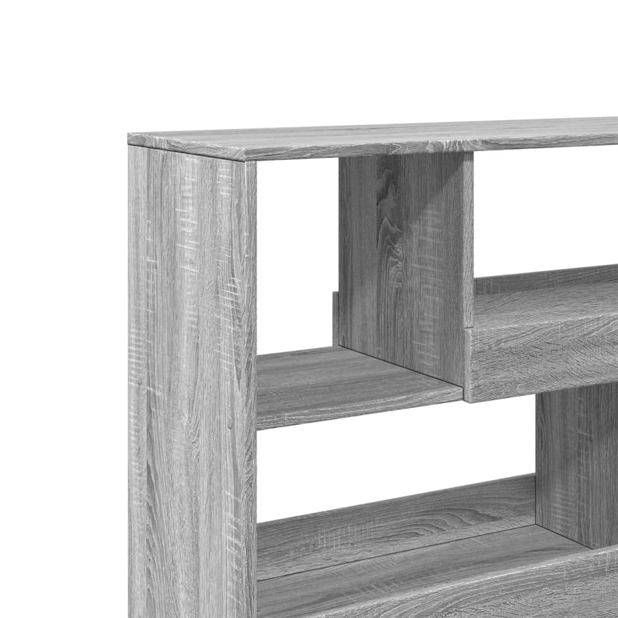 Boekenkast 100x33x94,5 cm bewerkt hout grijs sonoma eikenkleur