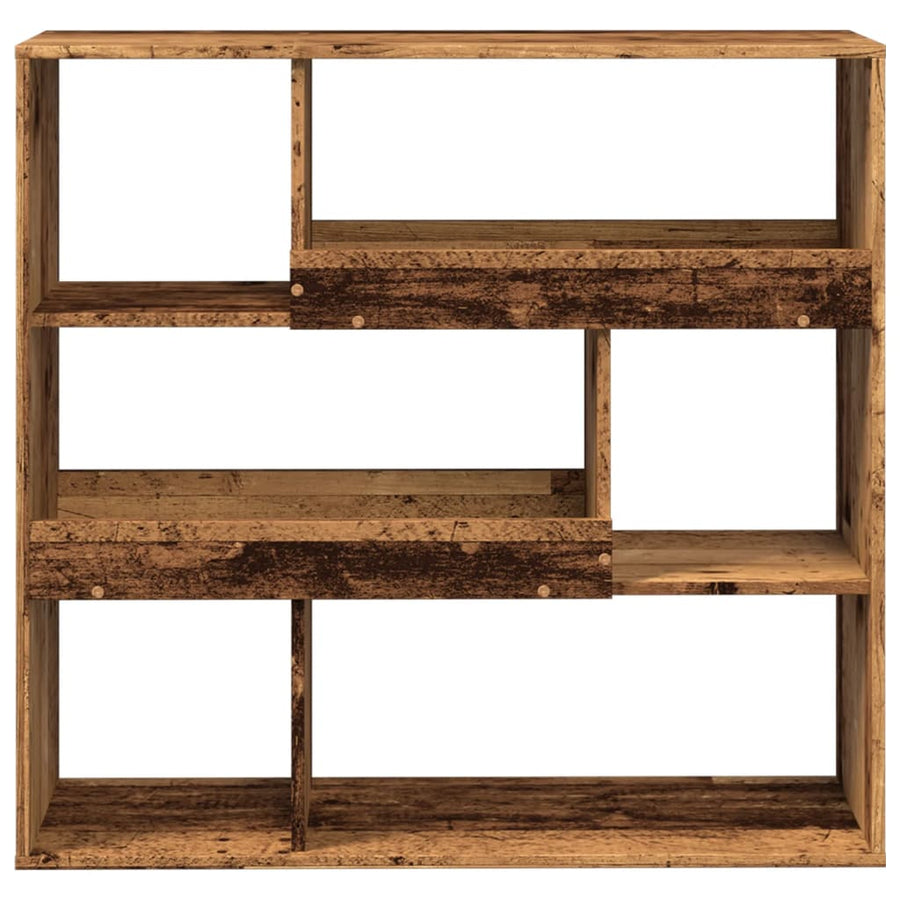 Boekenkast 100x33x94,5 cm bewerkt hout oud houtkleurig