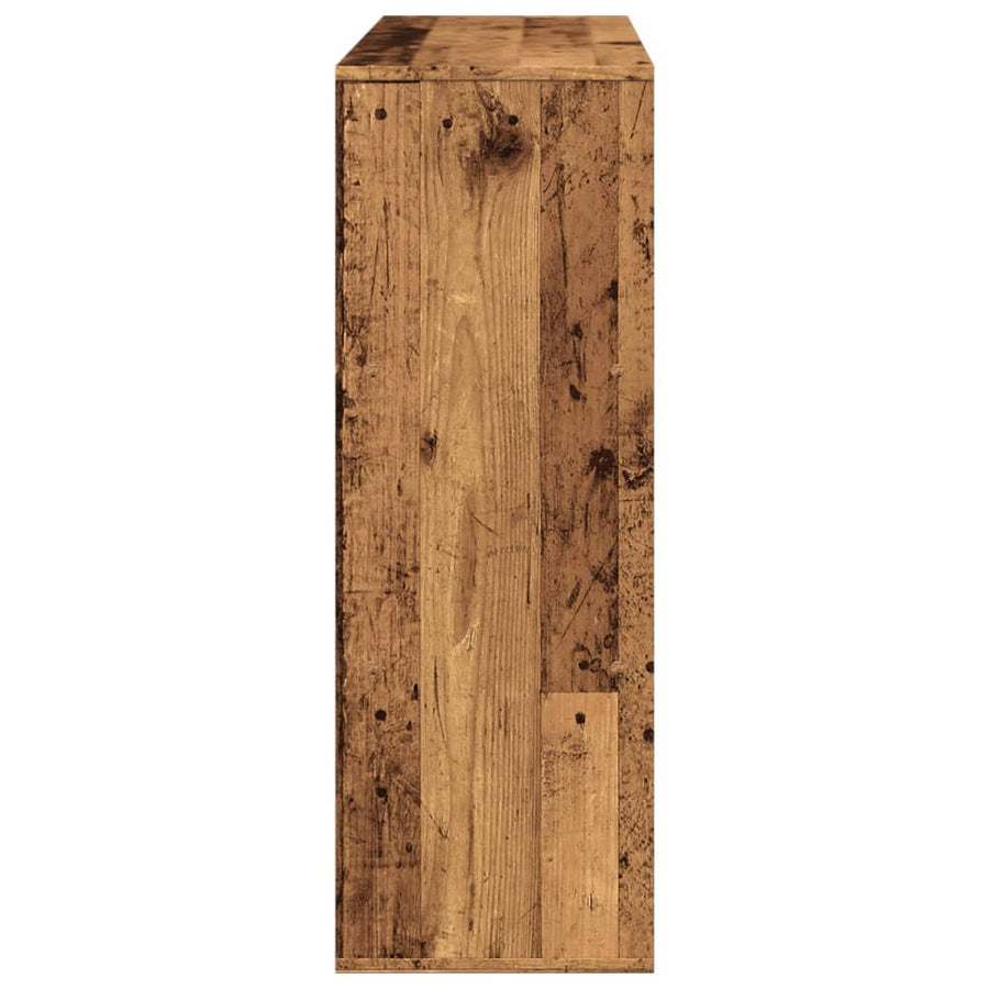 Boekenkast 100x33x94,5 cm bewerkt hout oud houtkleurig