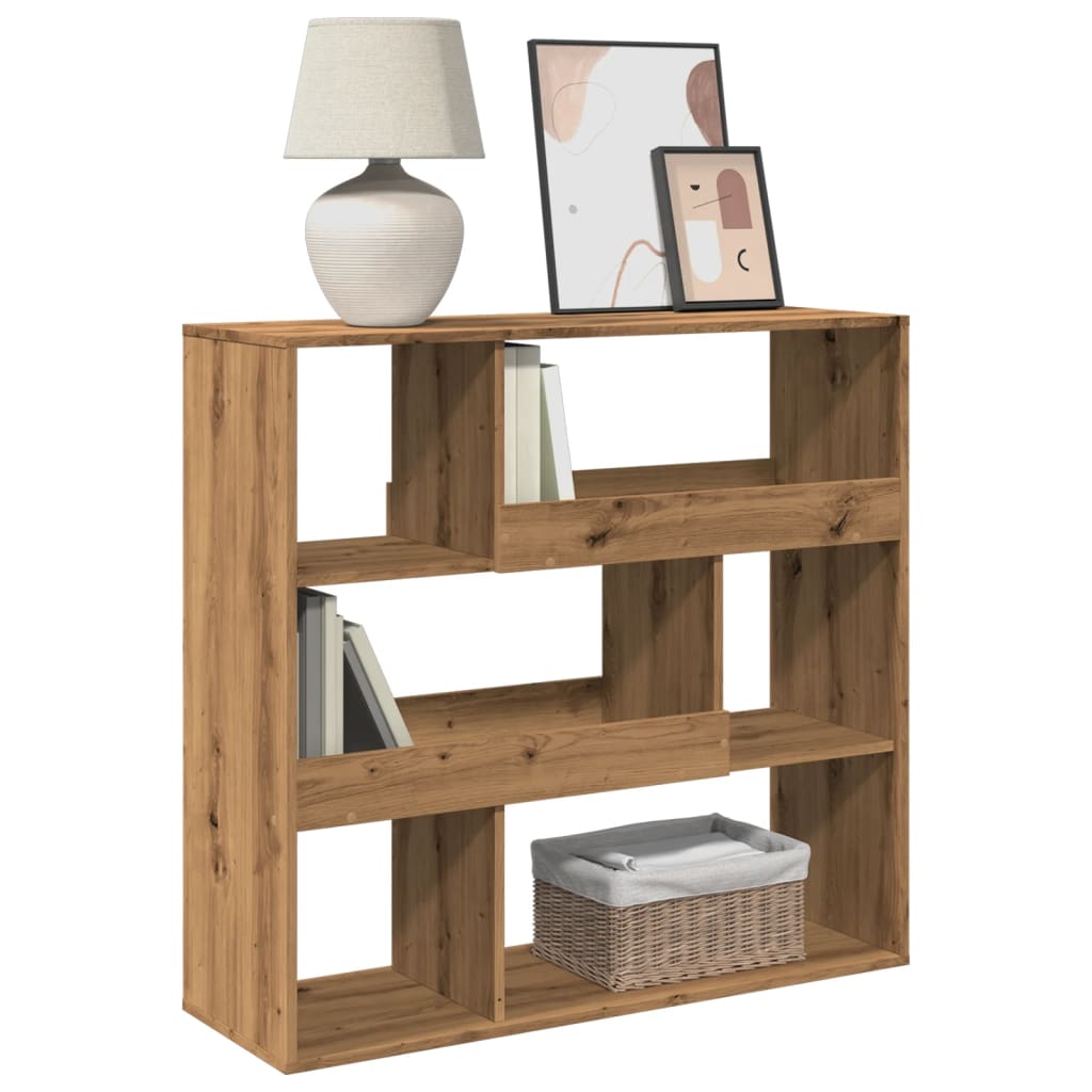 Kamerscherm 100X33X94,5 Cm Bewerkt Hout Artisanaal Eikenkleur 94.5 cm artisian oak