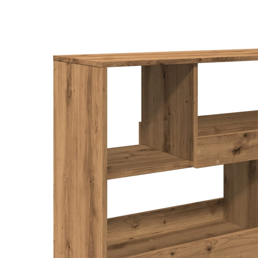 Kamerscherm 100X33X94,5 Cm Bewerkt Hout Artisanaal Eikenkleur 94.5 cm artisian oak