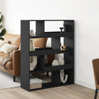 Room divider 100x33x125.5 cm carved wood black