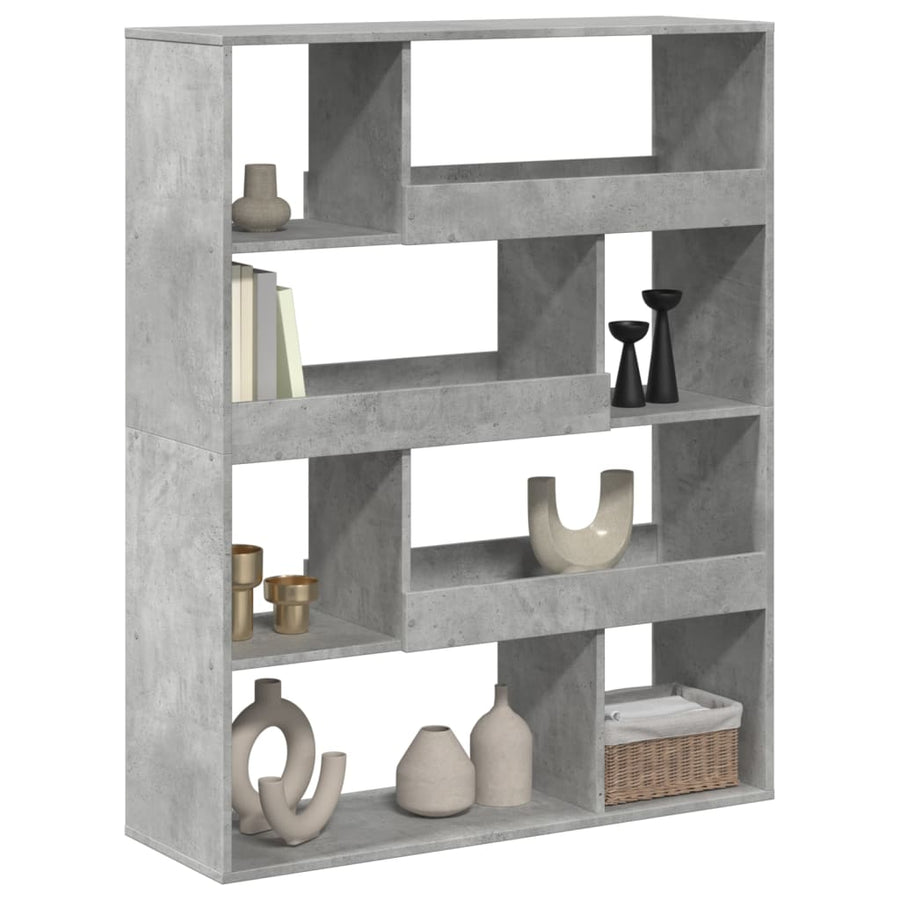 kamerscherm 100x33x125,5 cm bewerkt hout betongrijs