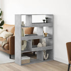 room divider 100x33x125.5 cm carved wood concrete gray