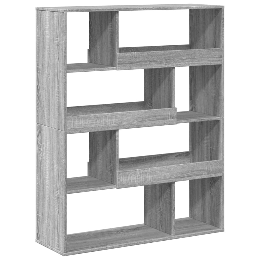 kamerscherm 100x33x125,5 cm bewerkt hout grijs sonoma eiken