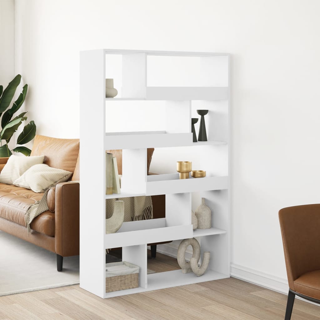 Kamerscherm 100x33x156,5 cm bewerkt hout wit