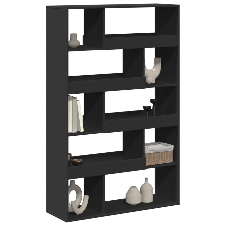 Kamerscherm 100x33x156,5 cm bewerkt hout zwart