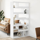 Room Divider 100X33X187,5 Cm Carved Wood White