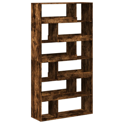 kamerscherm 100x33x187,5 cm bewerkt hout gerookt eikenkleurig