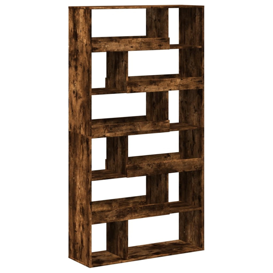 kamerscherm 100x33x187,5 cm bewerkt hout gerookt eikenkleurig