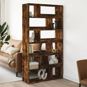Kamerscherm 100x33x187,5 cm bewerkt hout gerookt eiken