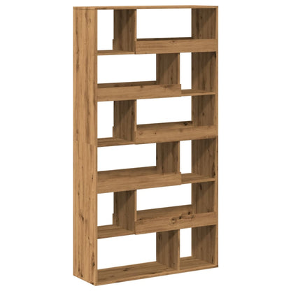 Kamerscherm 100x33x187,5 cm bewerkt hout artisanaal eikenkleur