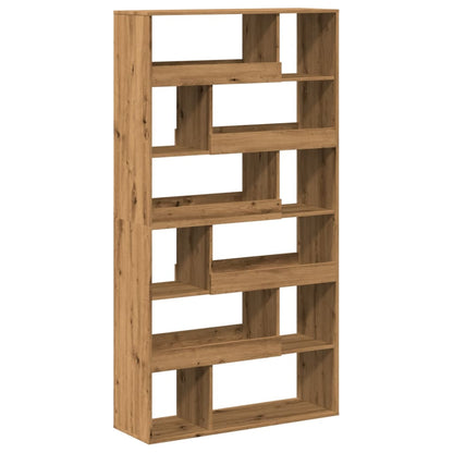 Kamerscherm 100x33x187,5 cm bewerkt hout artisanaal eikenkleur