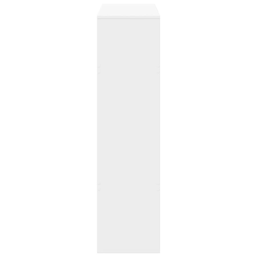 Kamerscherm 100x33x125,5 cm bewerkt hout wit
