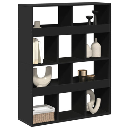 Kamerscherm 100x33x125,5 cm bewerkt hout zwart