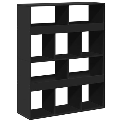 Kamerscherm 100x33x125,5 cm bewerkt hout zwart