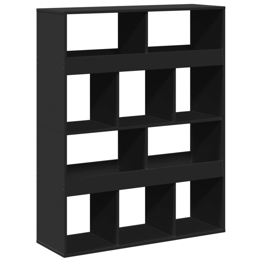 Kamerscherm 100x33x125,5 cm bewerkt hout zwart