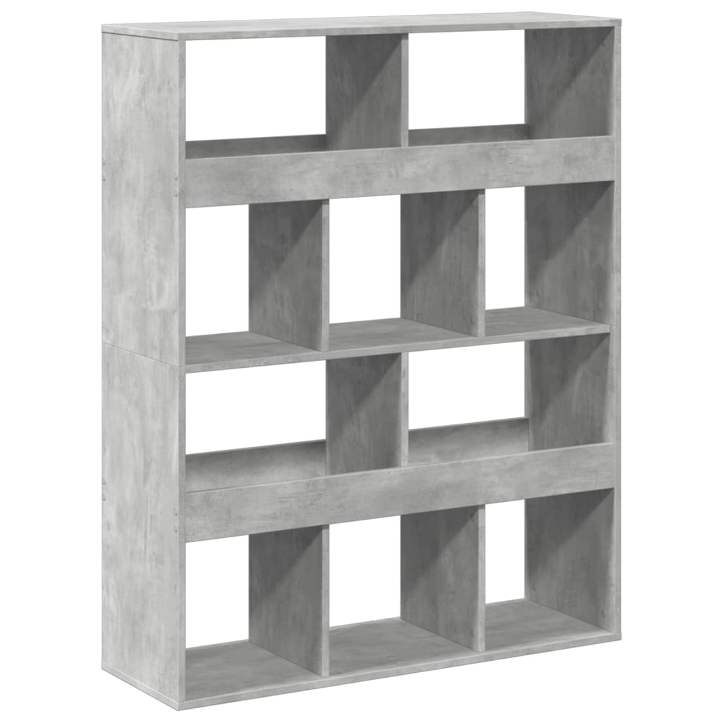 kamerscherm 100x33x125,5 cm bewerkt hout betongrijs