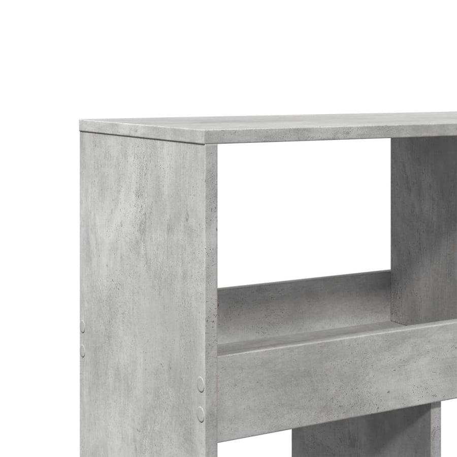 kamerscherm 100x33x125,5 cm bewerkt hout betongrijs