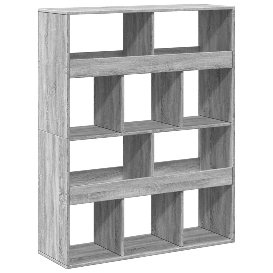 kamerscherm 100x33x125,5 cm bewerkt hout grijs sonoma eiken