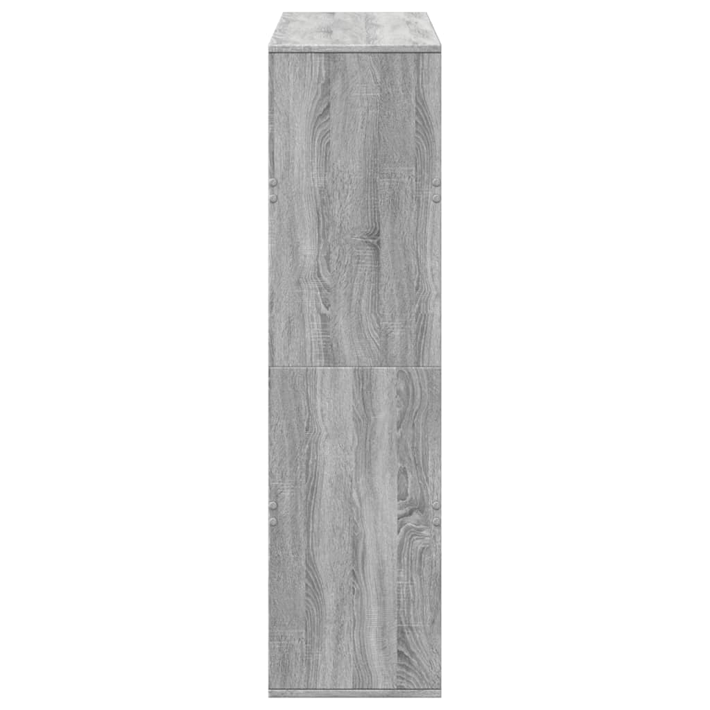 kamerscherm 100x33x125,5 cm bewerkt hout grijs sonoma eiken