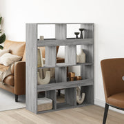 Kamerscherm 100x33x125,5 cm bewerkt hout grijs