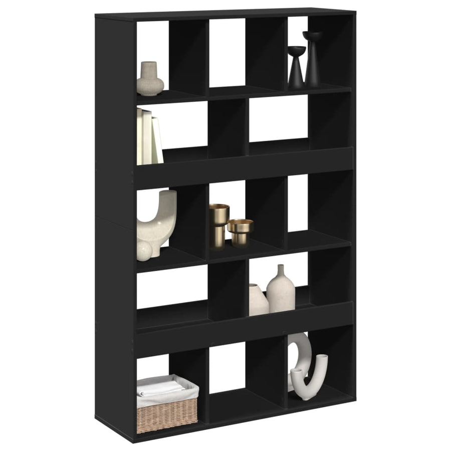 Kamerscherm 100x33x156,5 cm bewerkt hout zwart