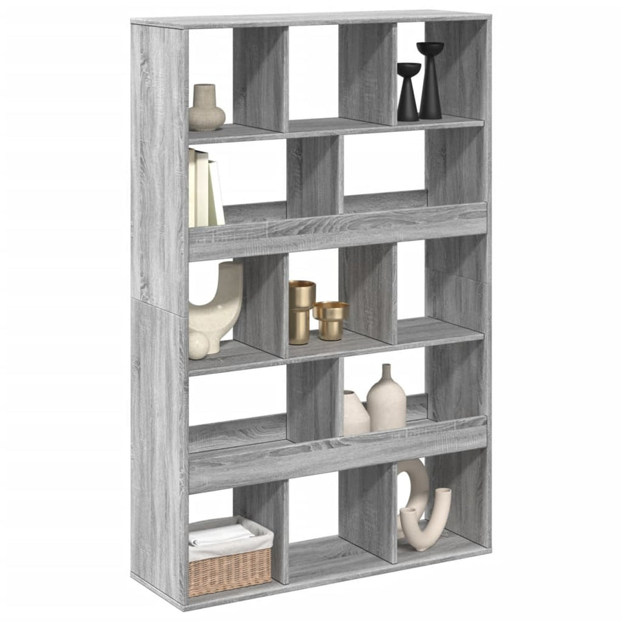 kamerscherm 100x33x156,5 cm bewerkt hout grijs sonoma eiken