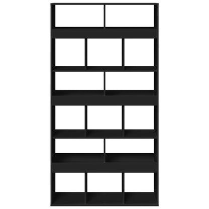 Kamerscherm 100x33x187,5 cm bewerkt hout zwart