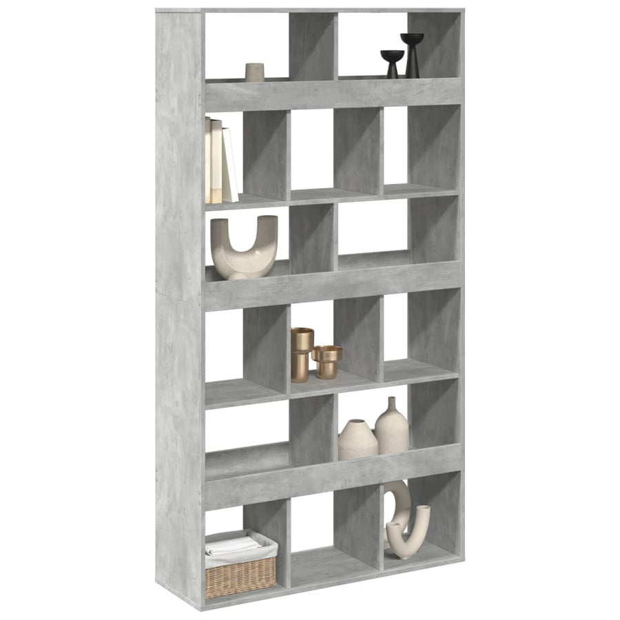 Kamerscherm 100x33x187,5 cm bewerkt hout betongrijs
