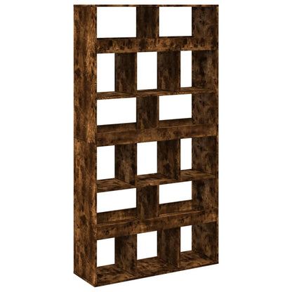 kamerscherm 100x33x187,5 cm bewerkt hout gerookt eikenkleurig