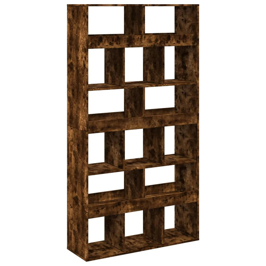 kamerscherm 100x33x187,5 cm bewerkt hout gerookt eikenkleurig